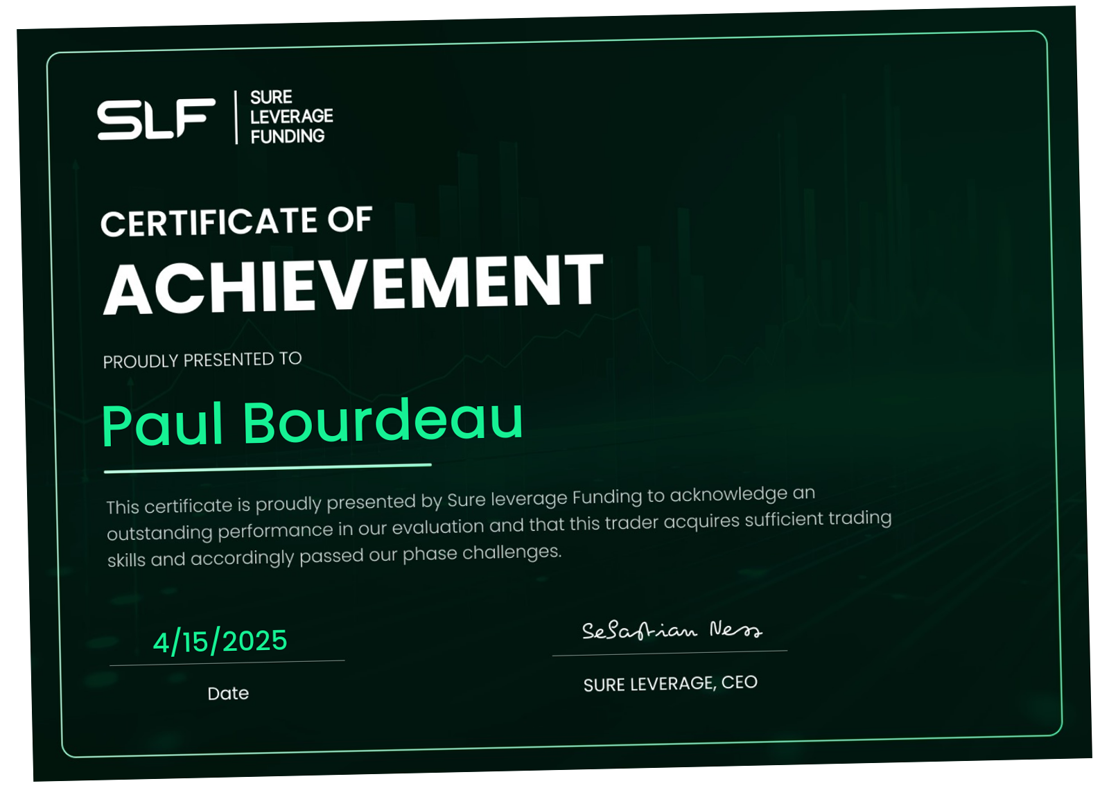 Certificat passage Sure Leverage Certificat passage Sure Leverage